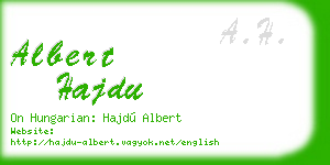 albert hajdu business card